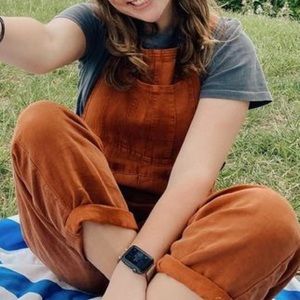 Aerie burnt orange jumpsuit